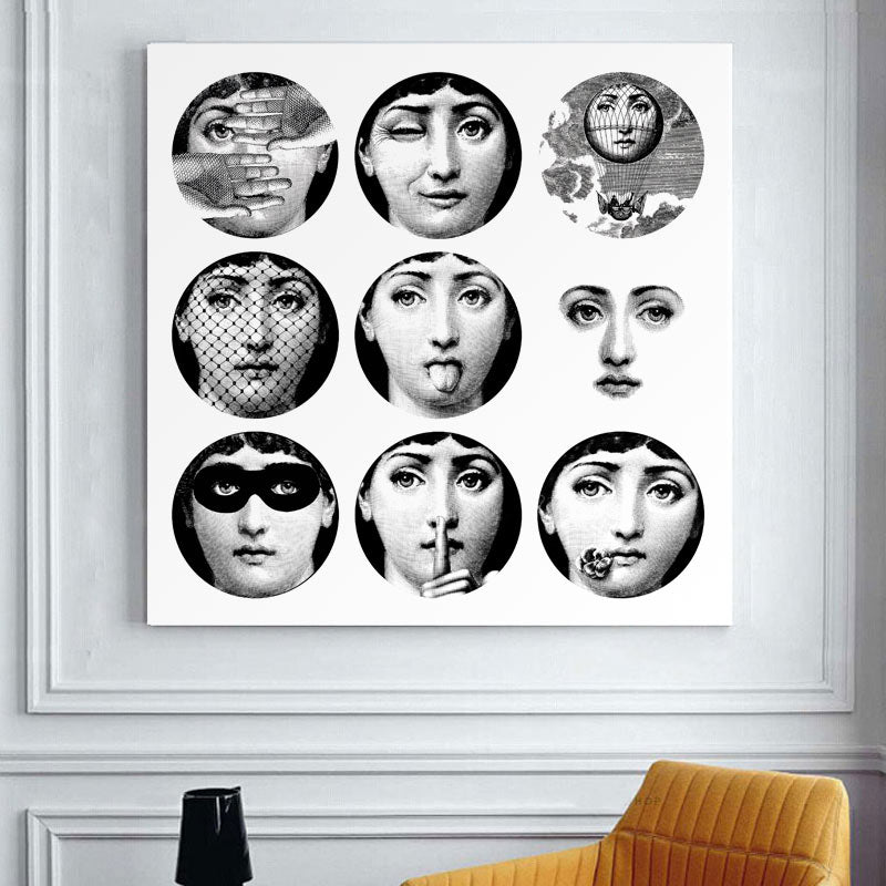 Fornasetti Antique Black and White Art Print